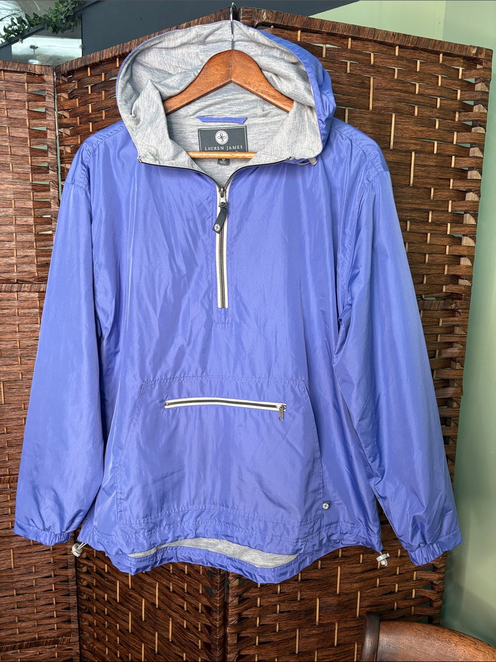 Lauren James Lavender Half-Zip Windbreaker Anorak
